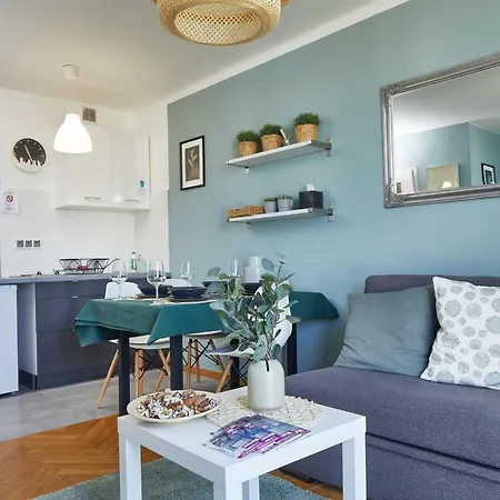 公寓 Chlodna Sky Blue Apartment