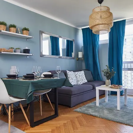 公寓 Chlodna Sky Blue Apartment 华沙